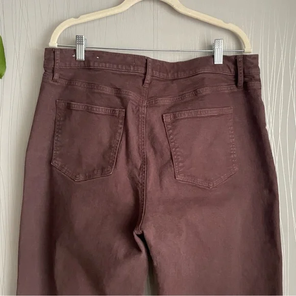 LOFT the Wide Leg Jeans Womens size 12/31 Brown - Picture 7 of 9